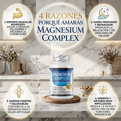 MagnaForce™ — Complejo de Magnesio 4 en 1 para Relajación Muscular, Sueño Profundo, Energía Sostenida y Absorción Máxima
