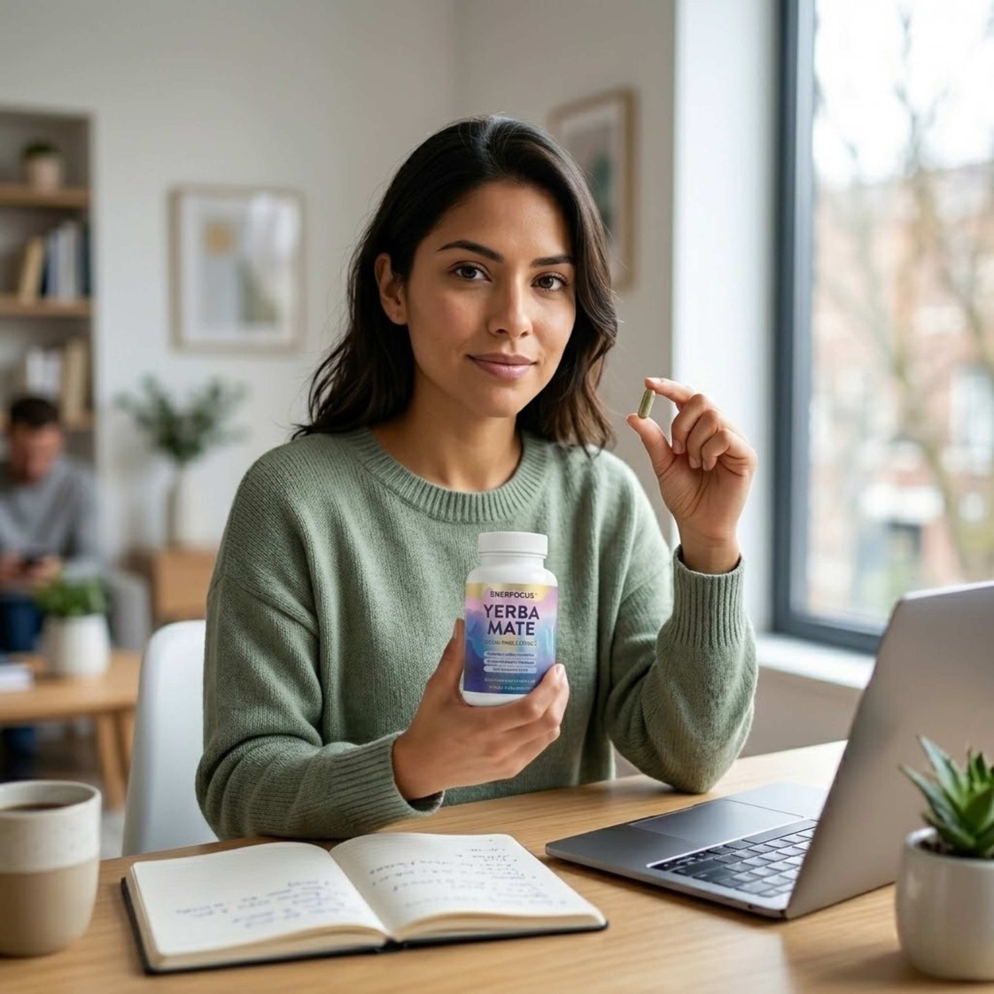 Yerba Mate Pura · Energía Natural · Sin Cafeína Artificial · Concentración Máxima