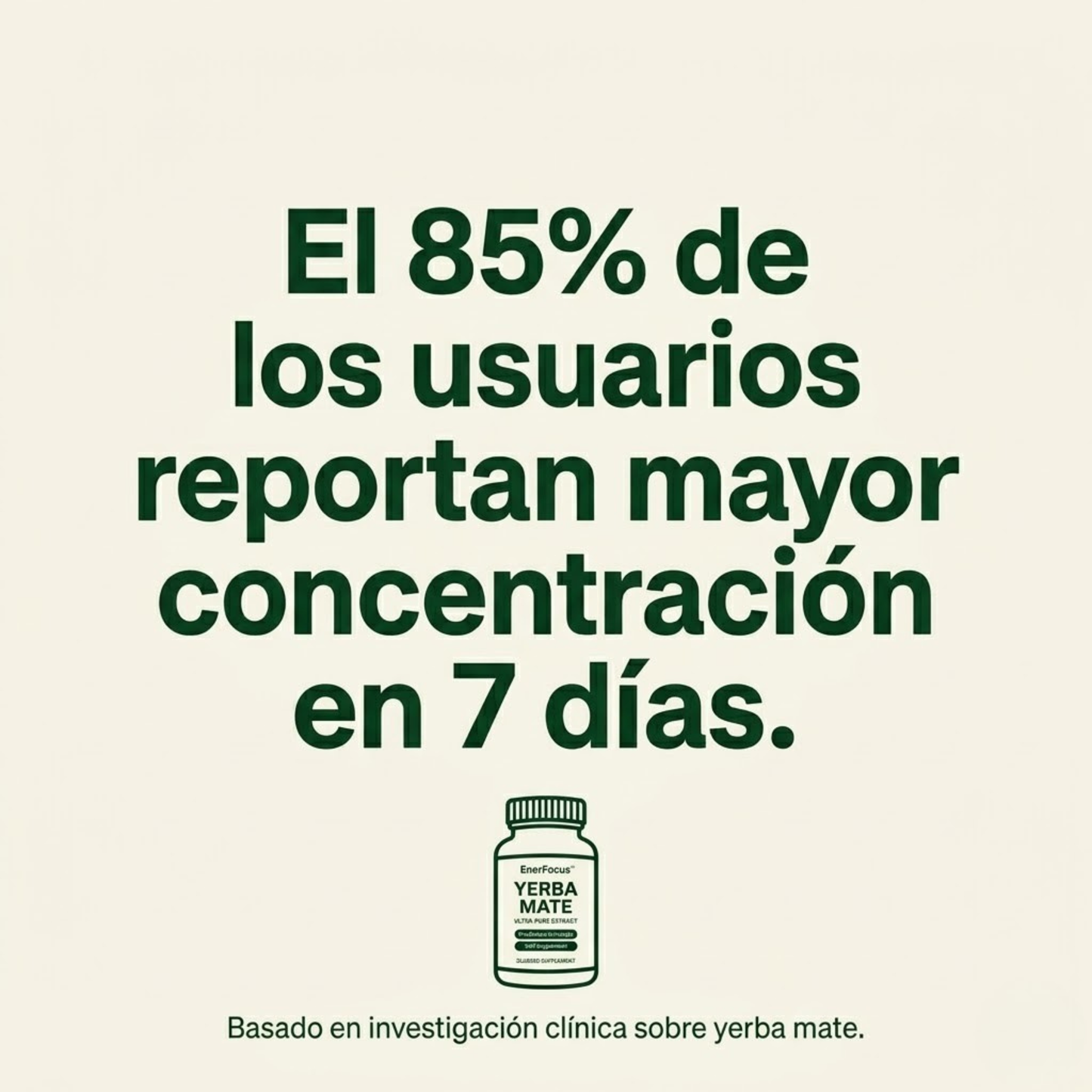 Yerba Mate Pura · Energía Natural · Sin Cafeína Artificial · Concentración Máxima