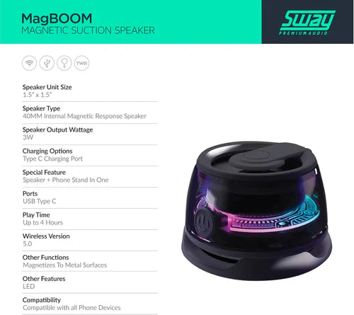 🔊 MagBoom™ – Parlante Magnético Bluetooth