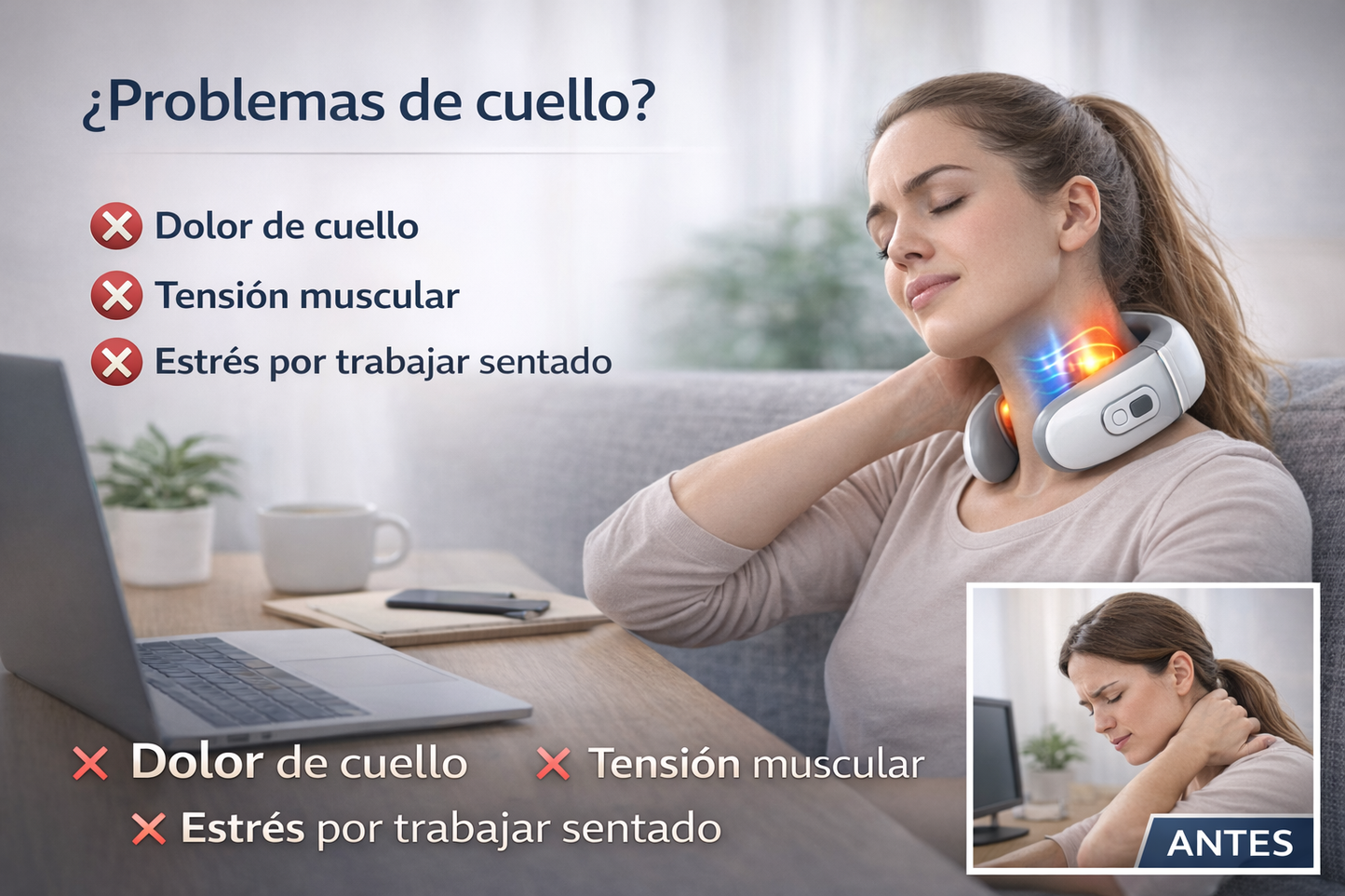 💆‍♂️ Masajeador de Cuello Inteligente – Alivio Rápido del Dolor y Estrés