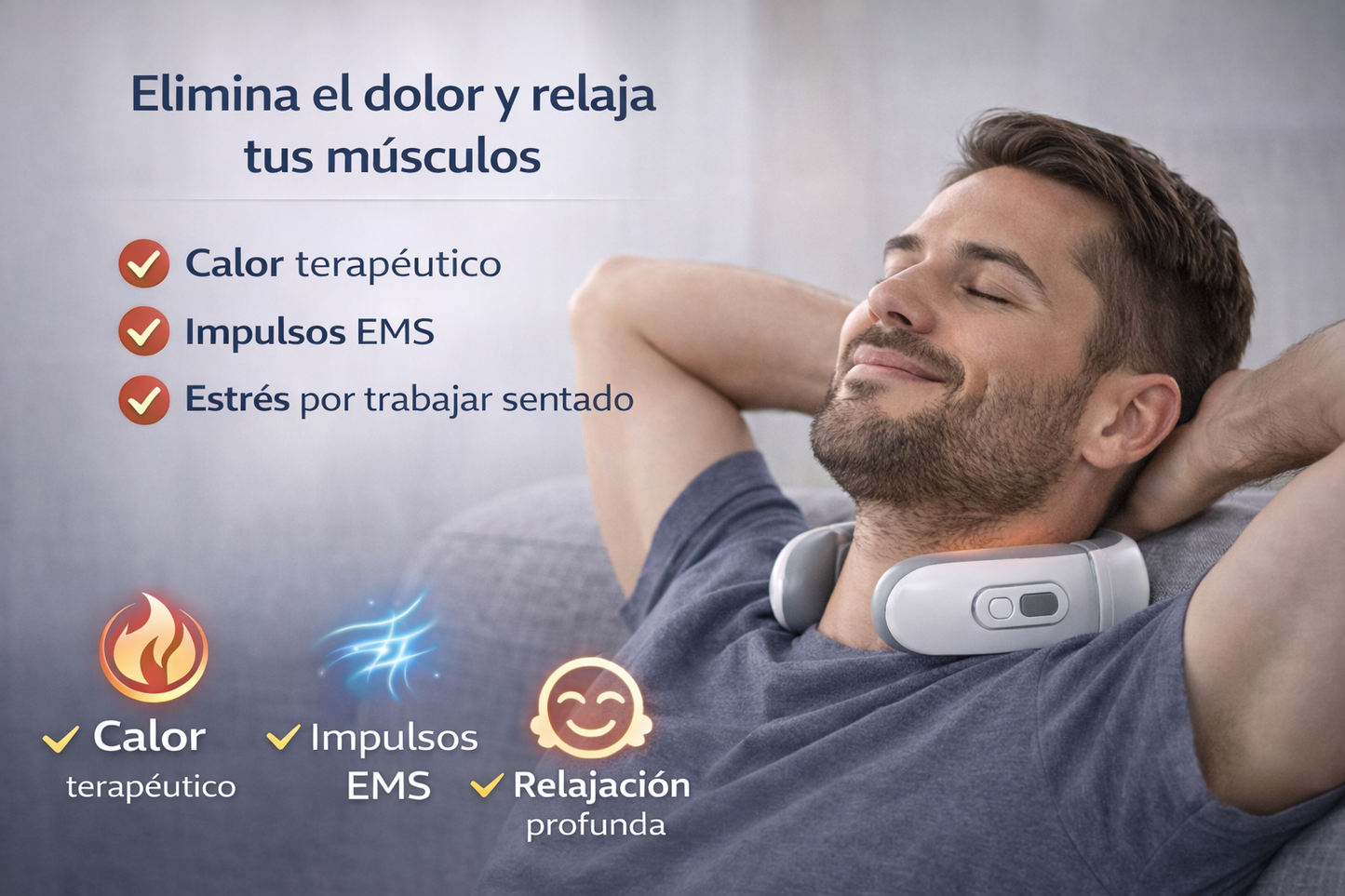 💆‍♂️ Masajeador de Cuello Inteligente – Alivio Rápido del Dolor y Estrés