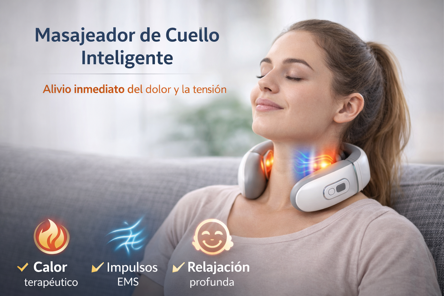 💆‍♂️ Masajeador de Cuello Inteligente – Alivio Rápido del Dolor y Estrés